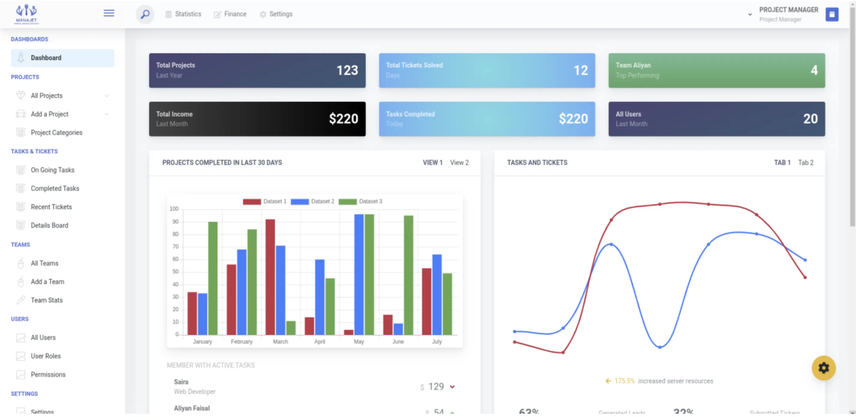 ManaJet homepage preview